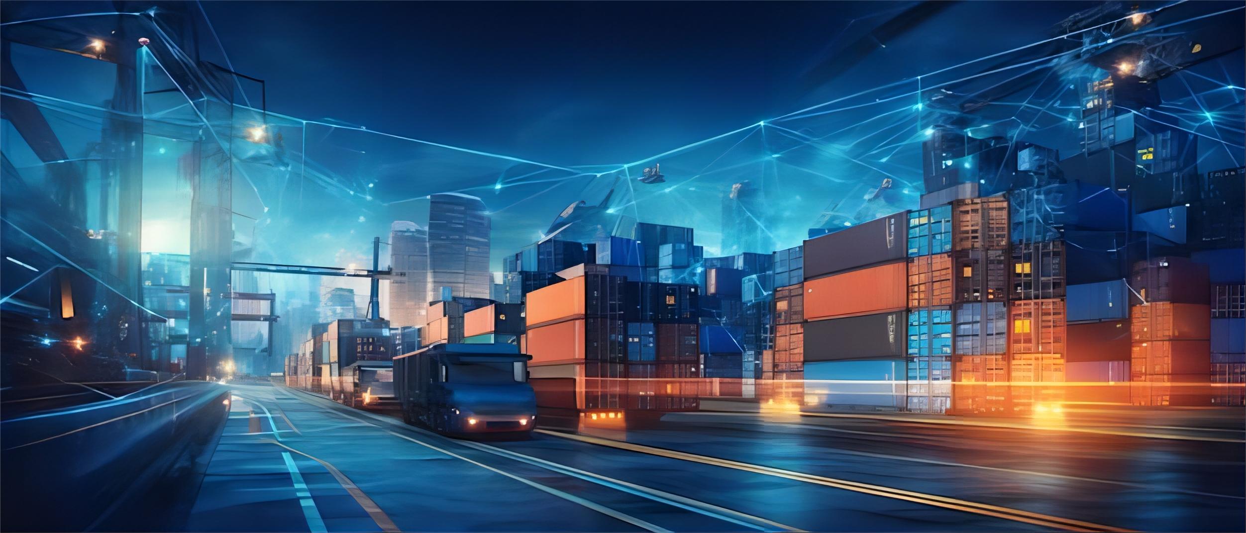Logistics professional monitoring tracked sea cargo on a digital dashboard
