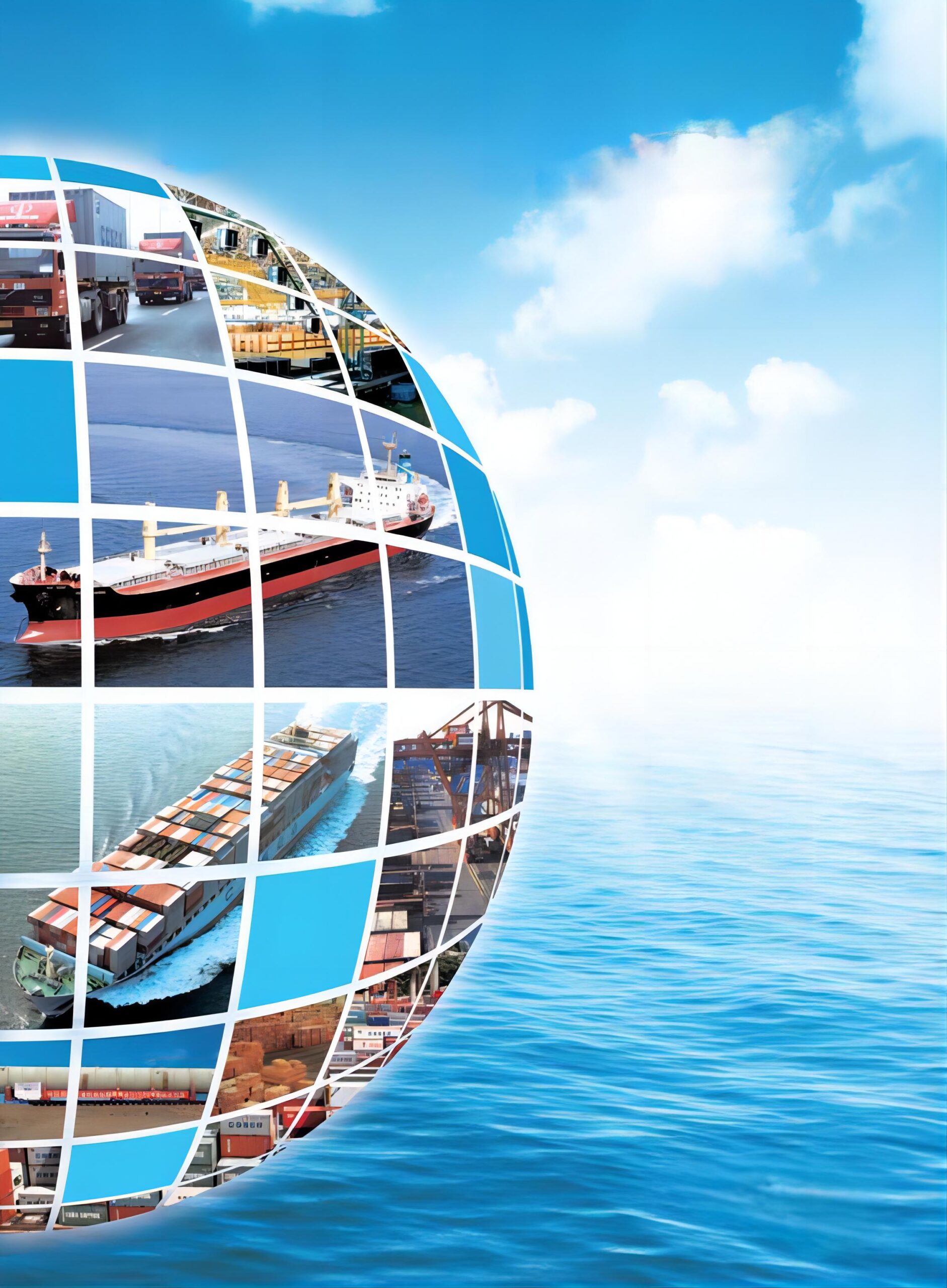 Professional logistics team managing sea freight