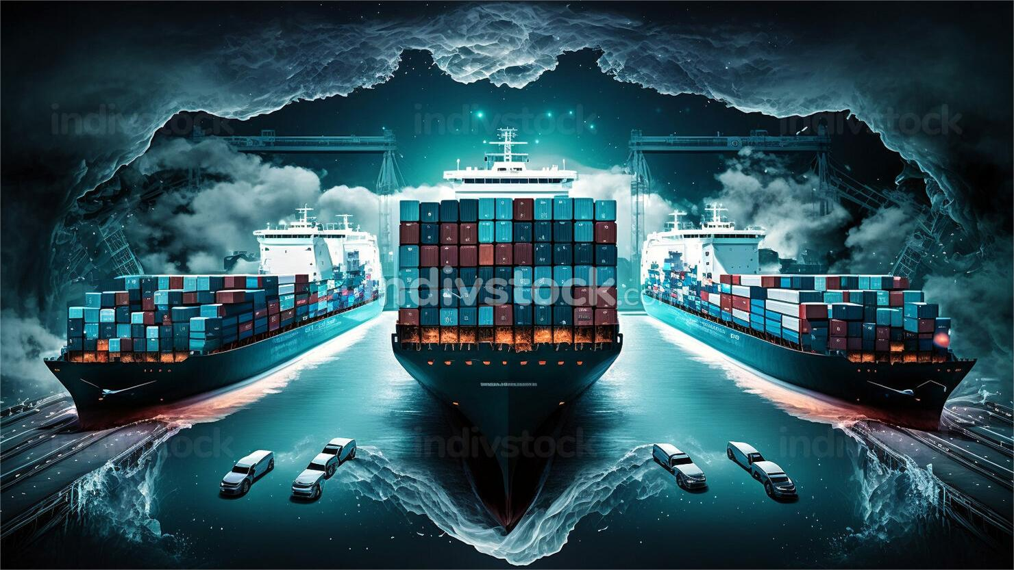 Logistics warehouse in China preparing cargo for South Africa