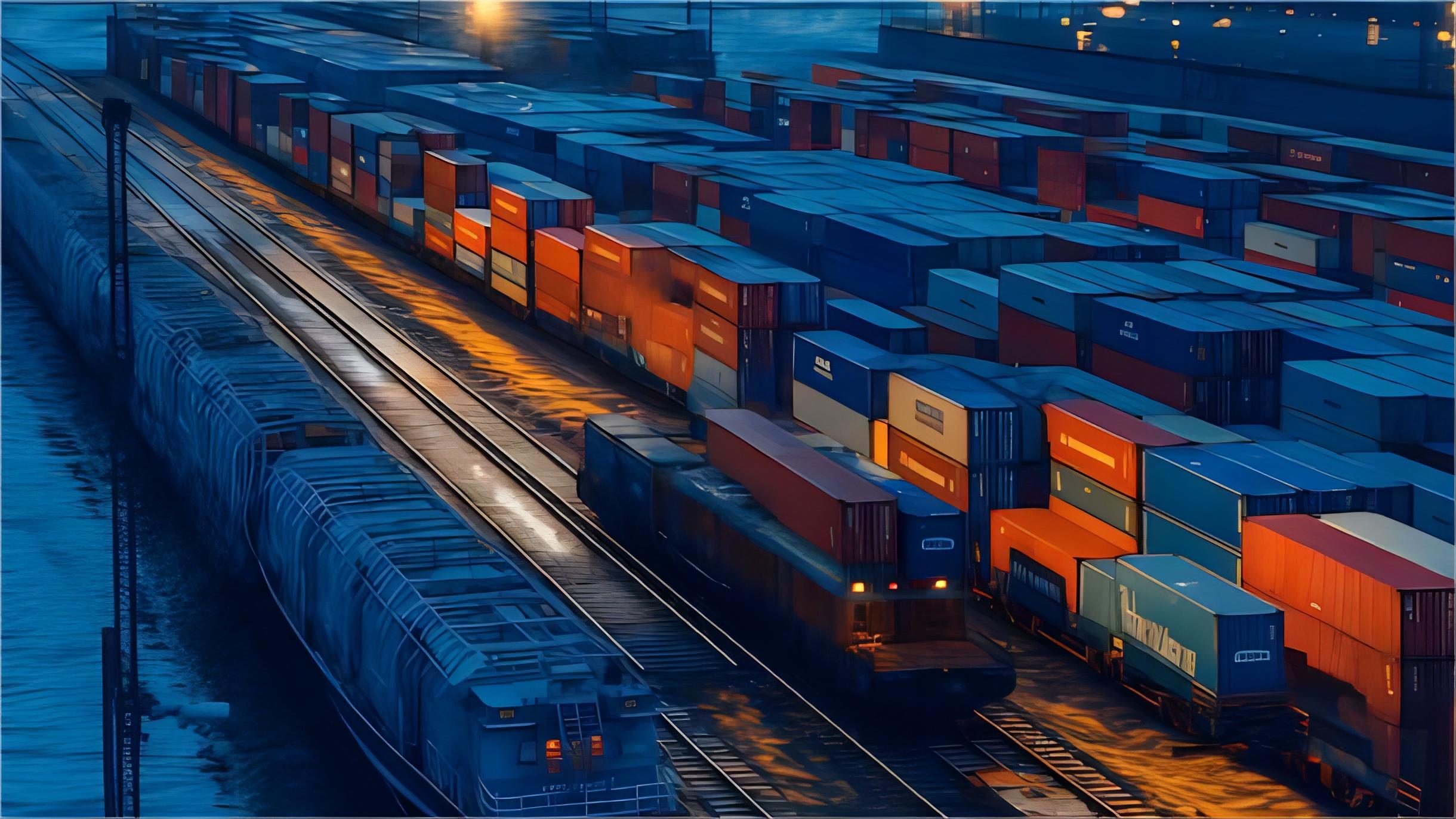 Comparison chart of sea, air, and rail freight transit times