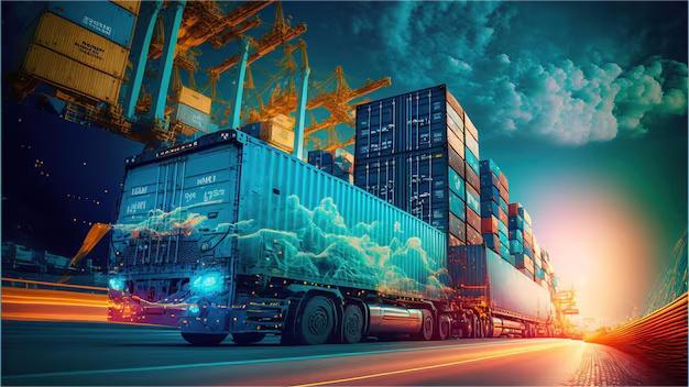 Logistics professional coordinating cargo handling for Amazon fulfillment