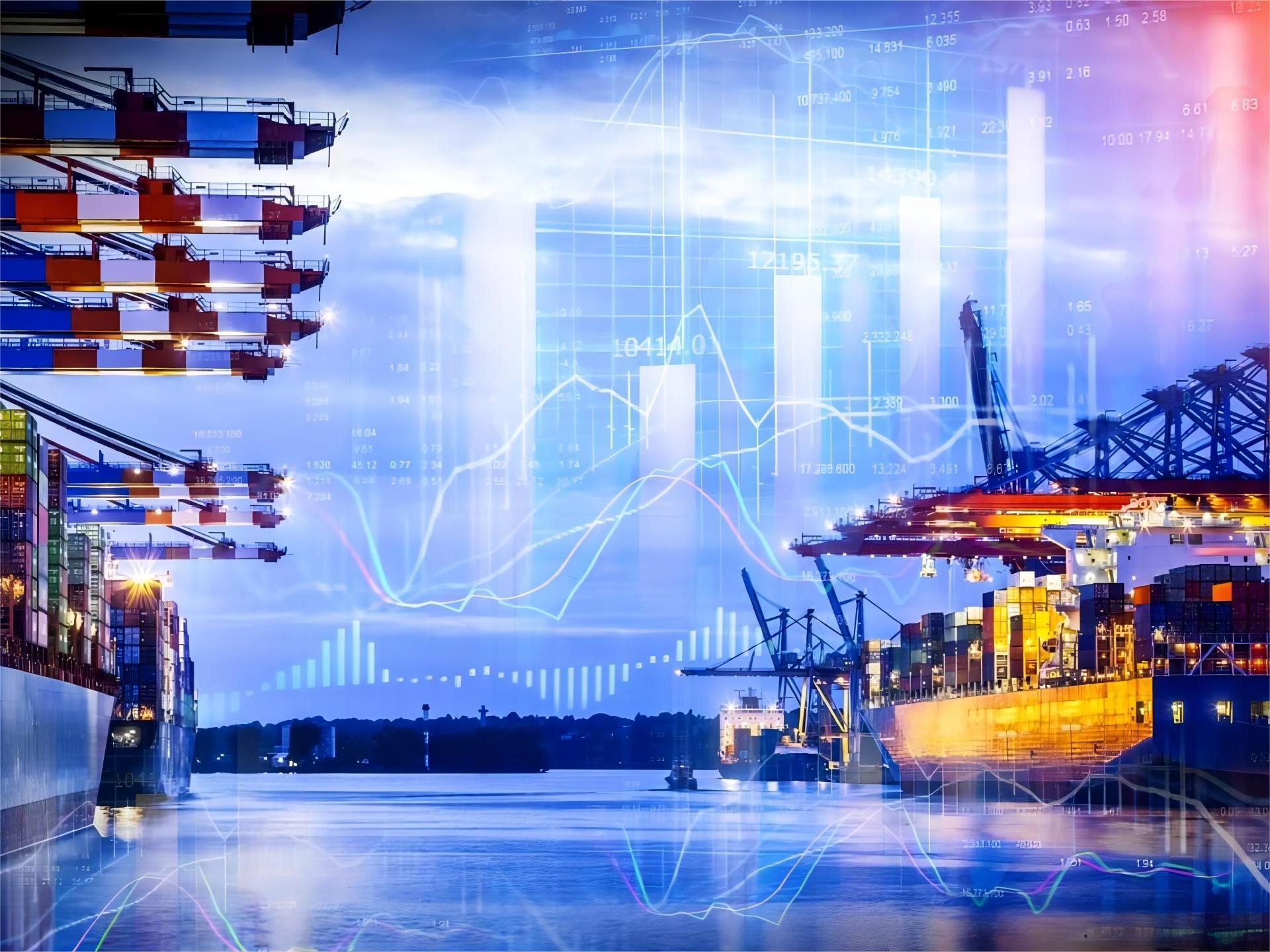 International shipping vessel transporting cargo from China to Egypt