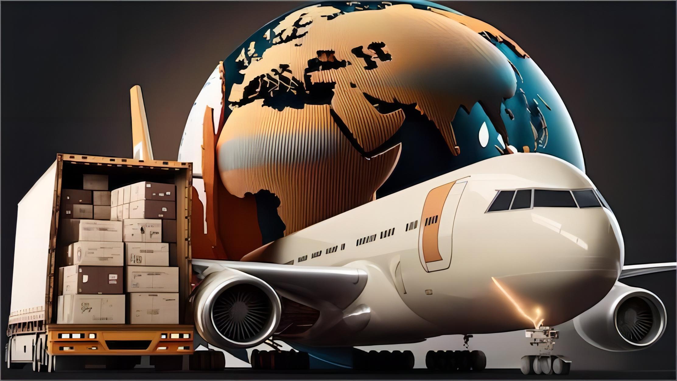 Cargo ship and airplane representing China to South Africa logistics services
